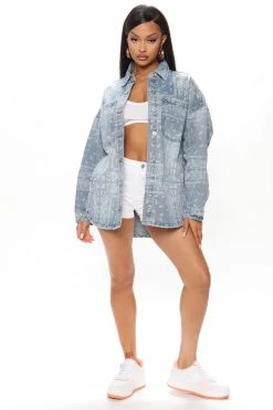 Fashion Nova No Big Deal Denim Shorts - White