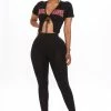 Fashion Nova Lean On Me Leggings - Black