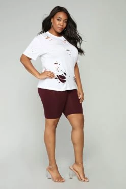 Budget ๐ Fashion Nova Brooke Biker Shorts - Burgundy ๐ 16 Fashion Nova Brooke Biker Shorts - Burgundy