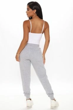 Fashion Nova Be The Change Butterfly Sweatpants - Heather Grey