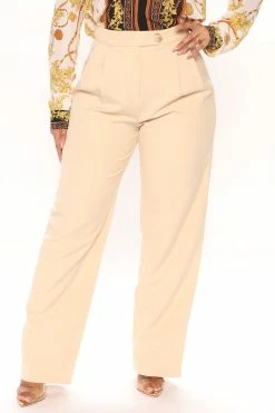 Fashion Nova Pants Take Care Of Business Trouser 30 - Cream