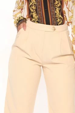 Fashion Nova Pants Take Care Of Business Trouser 30 - Cream