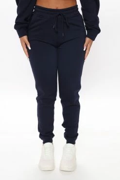 Fashion Nova Pants Look Again Joggers - Navy