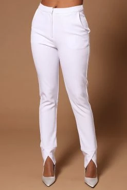 Fashion Nova Athena High Rise Pant - White