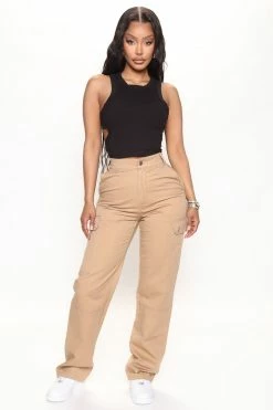 Fashion Nova Pants What You Got Cargo Pant 30 - Khaki