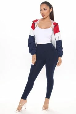 Fashion Nova Running Around High Rise Legging - Navy