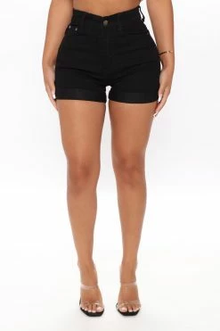 Wholesale 🌟 Fashion Nova Carter Denim Shorts - Black 👍 12 Fashion Nova Carter Denim Shorts - Black