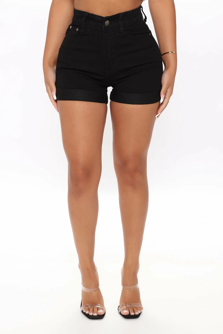 Wholesale 🌟 Fashion Nova Carter Denim Shorts - Black 👍 5 Fashion Nova Carter Denim Shorts - Black