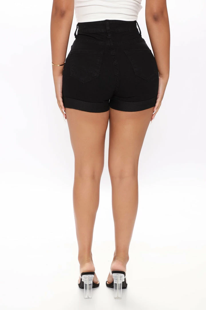 Wholesale 🌟 Fashion Nova Carter Denim Shorts - Black 👍 6 Fashion Nova Carter Denim Shorts - Black