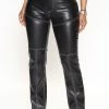Fashion Nova Andrea Faux Leather Pant - Black Pants