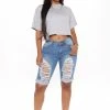 Flash Sale 🤩 Fashion Nova Beachside Babe Mid Rise Denim Bermudas - Medium Blue Wash ✨ 2 Fashion Nova Beachside Babe Mid Rise Denim Bermudas - Medium Blue Wash