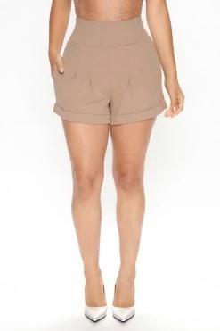 Fashion Nova Shorts Sasha Short - Taupe