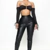 Fashion Nova Pants Gotta Catch Me Faux Leather Pant 31 - Black