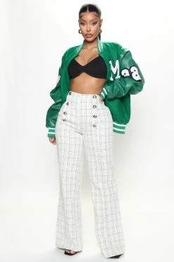 Fashion Nova Pants Elegant Touch Tweed Pant 33 - White