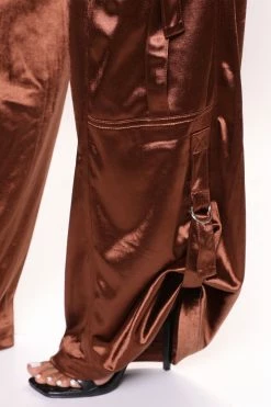 Fashion Nova Pants Never Regular Cargo Pant - Chocolate