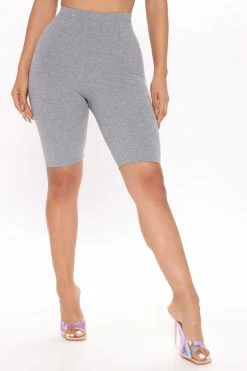 Fashion Nova Gotta Have It Biker Shorts - Grey