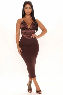 Fashion Nova Olive Oil II Skirt - Chocolate Skirts & Skorts