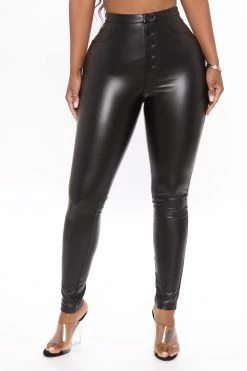Fashion Nova My Pleasure Faux Leather Pants - Black