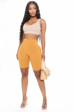 Fashion Nova Gotta Have It Biker Shorts - Butterscotch