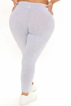 Fashion Nova Kim Basic Legging - Heather Grey