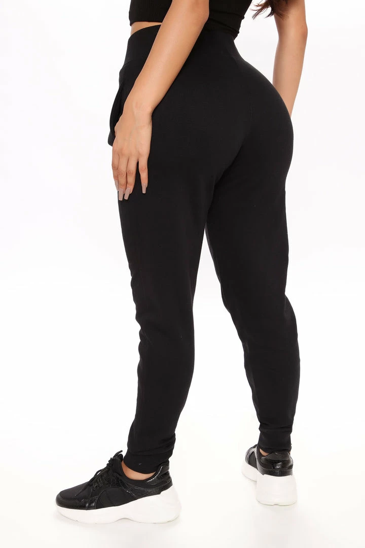 Budget ⭐ Fashion Nova Pants Not A Game Fleece Jogger - Black 🎉 5 Fashion Nova Pants Not A Game Fleece Jogger - Black
