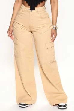 Fashion Nova Keep It Going Cargo Pant 32 - Tan