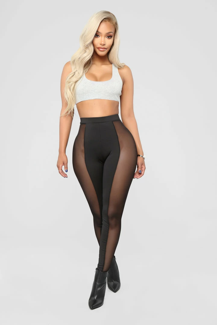 Best Sale ๐ Fashion Nova Celena Mesh Leggings - Black ๐ 6 Fashion Nova Celena Mesh Leggings - Black