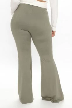 Fashion Nova Curves All Year Flare Pant - Sage