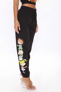 Fashion Nova Nickelodeon Rugrats Sweatpants - Black