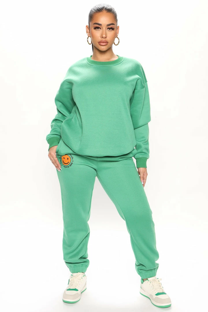 Hot Sale โญ Fashion Nova 1 800 Smile Happy Face Sweatpants - Kelly Green ๐ฅ 3 Fashion Nova 1 800 Smile Happy Face Sweatpants - Kelly Green