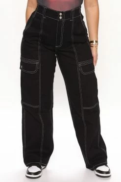 Fashion Nova With The Business Cargo Pant 30 - Black