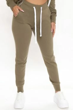 Fashion Nova Relaxed Vibe Joggers - Olive