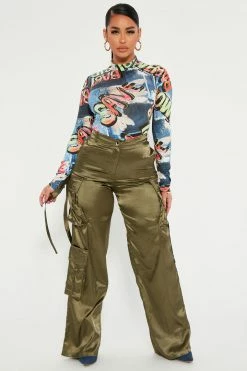 Fashion Nova Weekend Fling Cargo Pants 33 - Olive