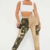 Fashion Nova Causing Trouble Cargo Jogger 29 - Khaki/combo