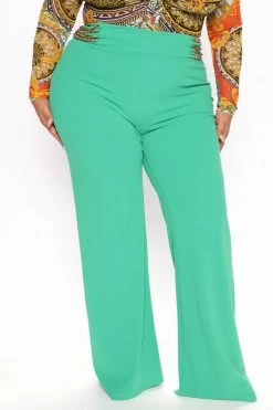 Fashion Nova Always Classy Wide Leg Pant 33 - Kelly Green