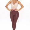 Fashion Nova Found The Right One Faux Leather Leggings - Wine