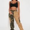 Fashion Nova Pants In Command Cargo Joggers 30 - Olive/combo