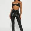 Fashion Nova Nights In The City Faux Leather Pant - Black