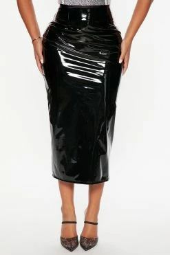 Fashion Nova Boot Camp Midi Skirt - Black Skirts & Skorts