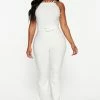 Fashion Nova Never The Same Belted Flare Pant 31 - White