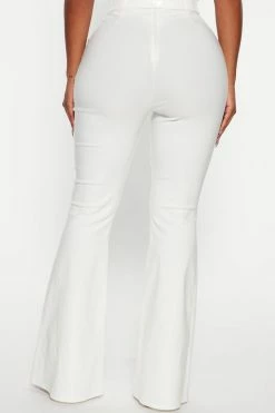 Fashion Nova Never The Same Belted Flare Pant 31 - White