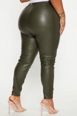 Flash Sale π Fashion Nova We Can Make It Work Faux Leather Legging - Olive π 13 Fashion Nova We Can Make It Work Faux Leather Legging - Olive