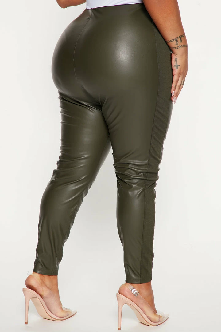 Flash Sale π Fashion Nova We Can Make It Work Faux Leather Legging - Olive π 8 Fashion Nova We Can Make It Work Faux Leather Legging - Olive