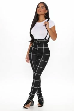 Fashion Nova Pants Jump In The Ring II Jumpsuit - Black/White