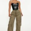 Fashion Nova Kameela Cargo Pants - Olive