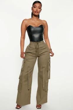 Fashion Nova Kameela Cargo Pants - Olive