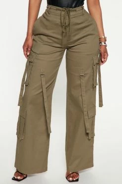 Fashion Nova Kameela Cargo Pants - Olive