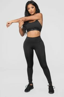 Fashion Nova Like The Way I Work It Leggings - Black