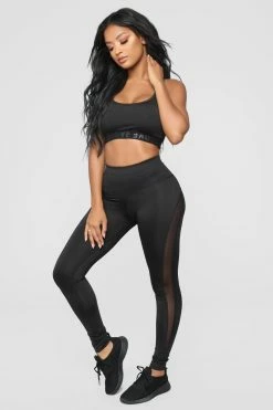 Fashion Nova Like The Way I Work It Leggings - Black