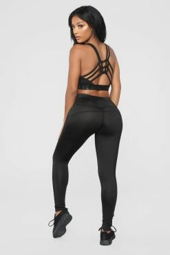 Fashion Nova Like The Way I Work It Leggings - Black